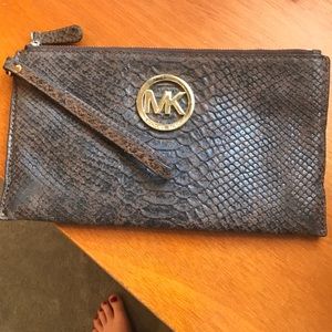 Michael Kors snake print clutch